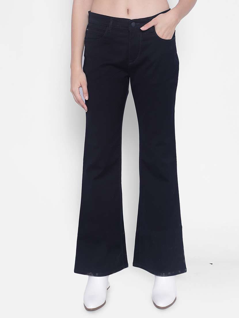 women's plain bootcut jeans