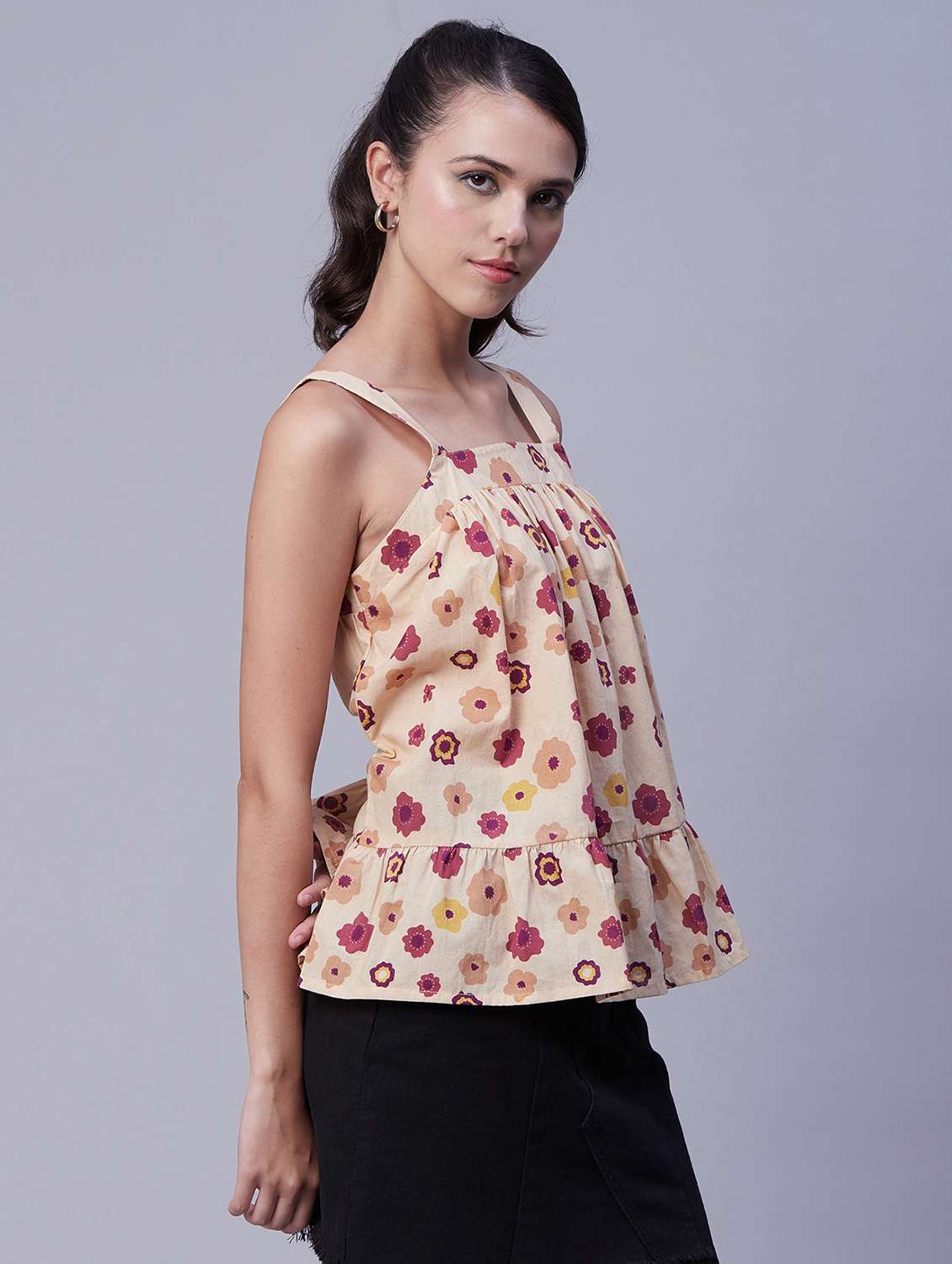 women's tiered shoulder strap top - 20189312 -  Standard Image - 2