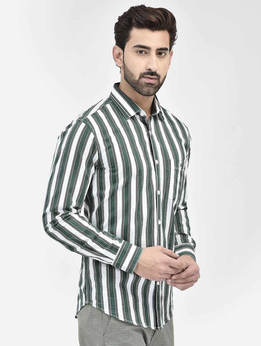 mens stripes casual shirt - 20189849 - Standard Image - 2