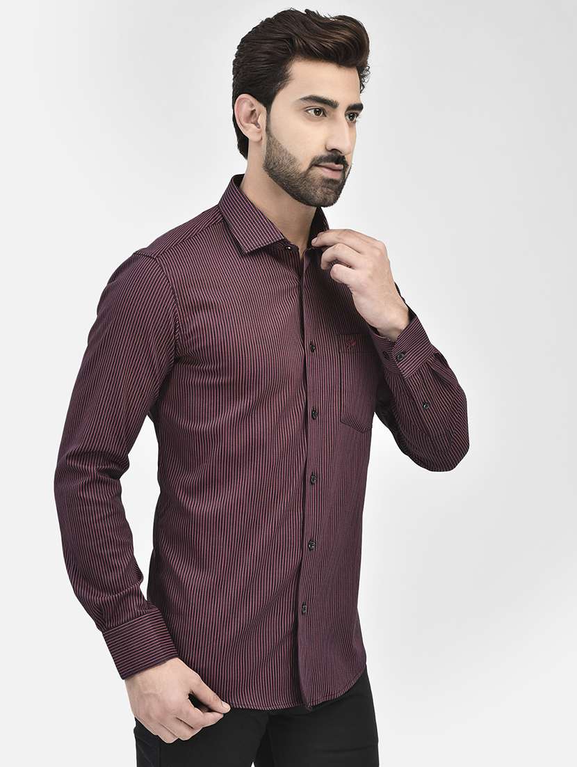 mens stripes casual shirt - 20189853 - Standard Image - 2