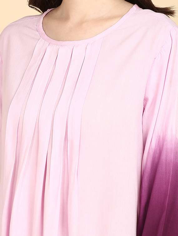 women's a line round neck top - 20189897 -  Standard Image - 2