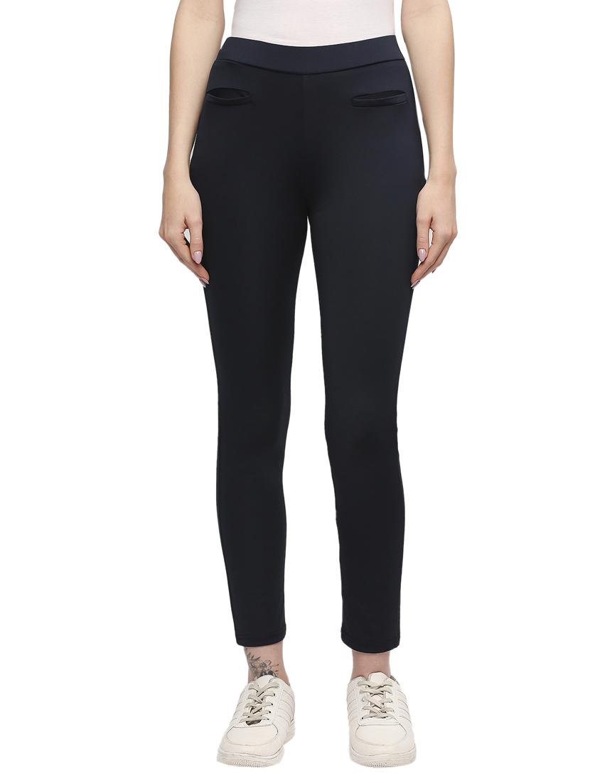 blue cotton high rise jegging - 20190910 - Zoom Image - 0
