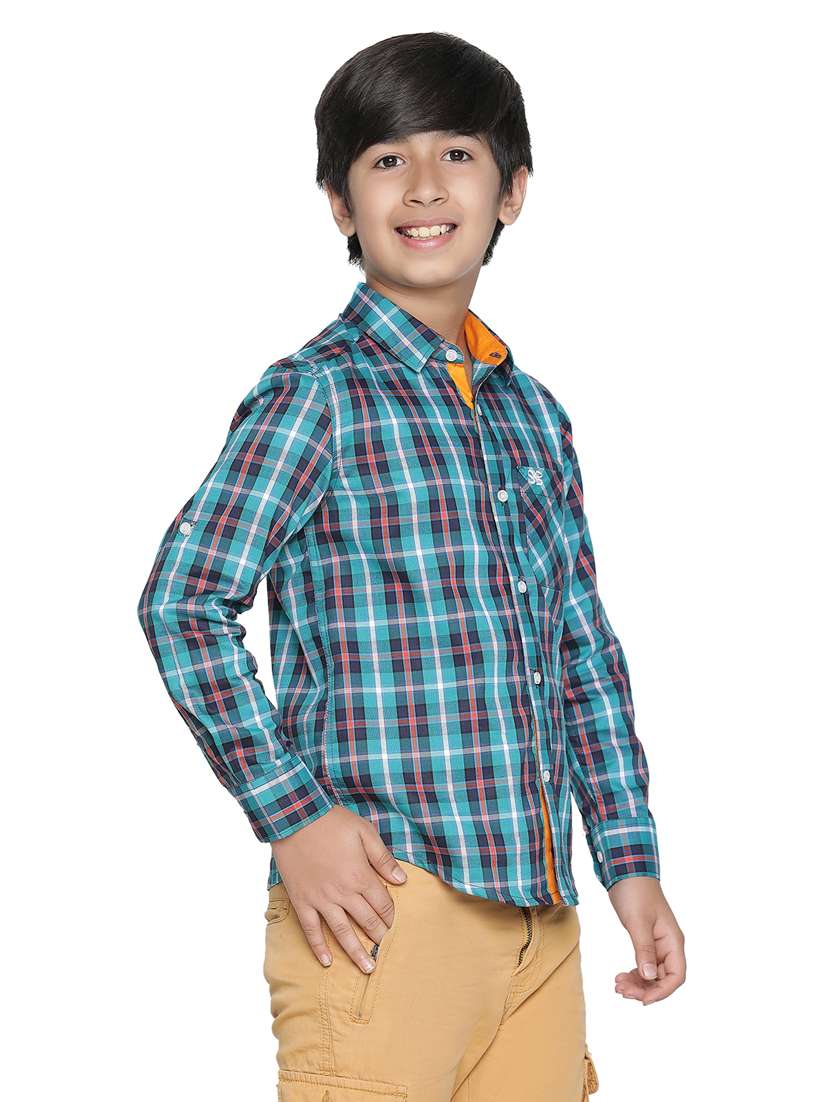 boys green checks shirts - 20190915 -  Standard Image - 2
