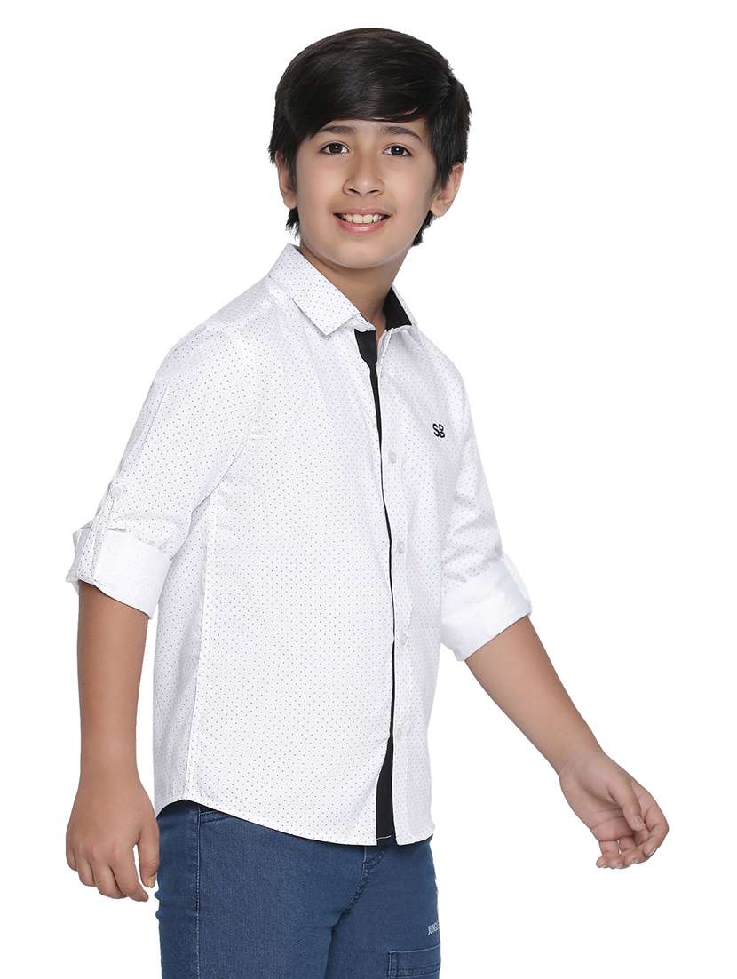boys white printed shirts - 20190916 -  Standard Image - 2