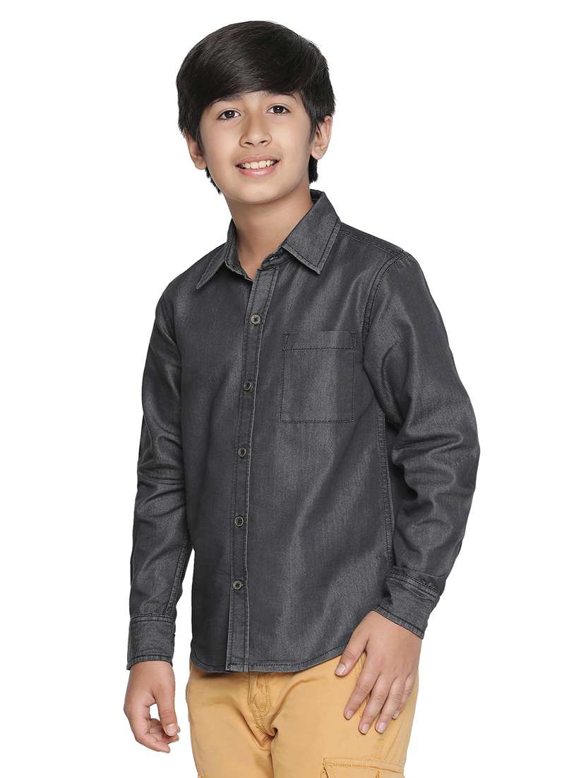 boys black solids shirts - 20190919 -  Standard Image - 2