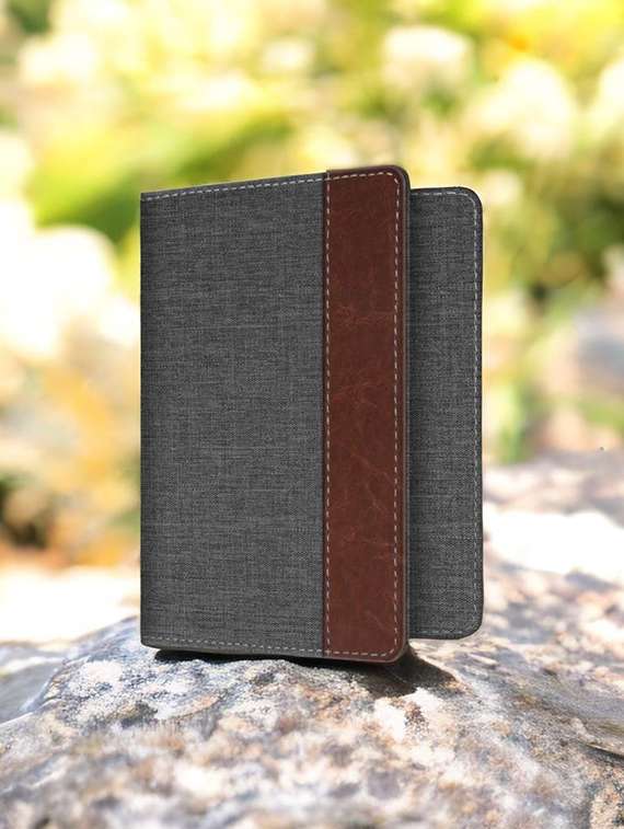 grey leatherette card holder - 20192857 - Zoom Image - 0