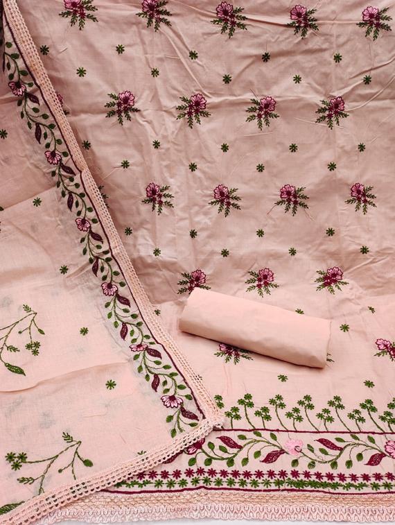 embroidered unstitched suit set - 20193391 - Standard Image - 2