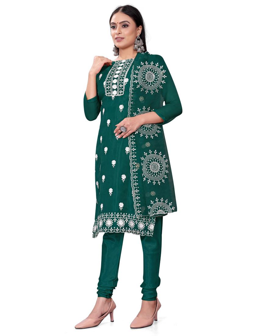 embroidered unstitched salwar suit set - 20193533 - Standard Image - 2