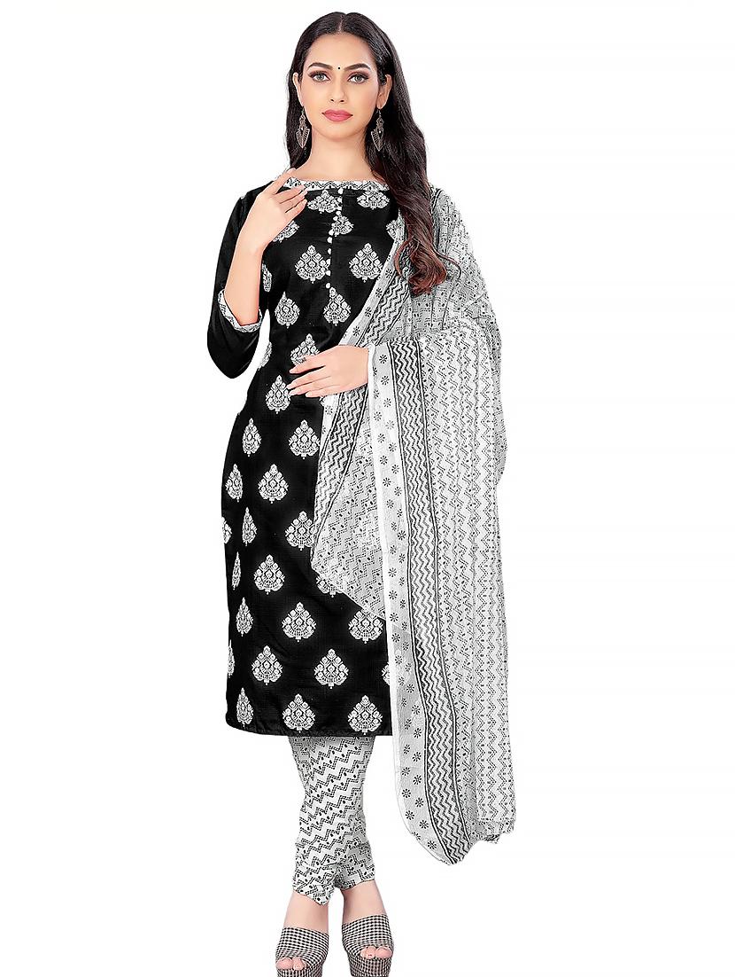 printed unstitched salwar suit set - 20193850 - Standard Image - 2