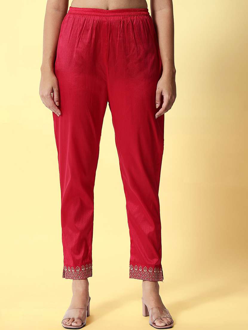 red kurta pant set with dupatta - 20194377 - Standard Image - 2