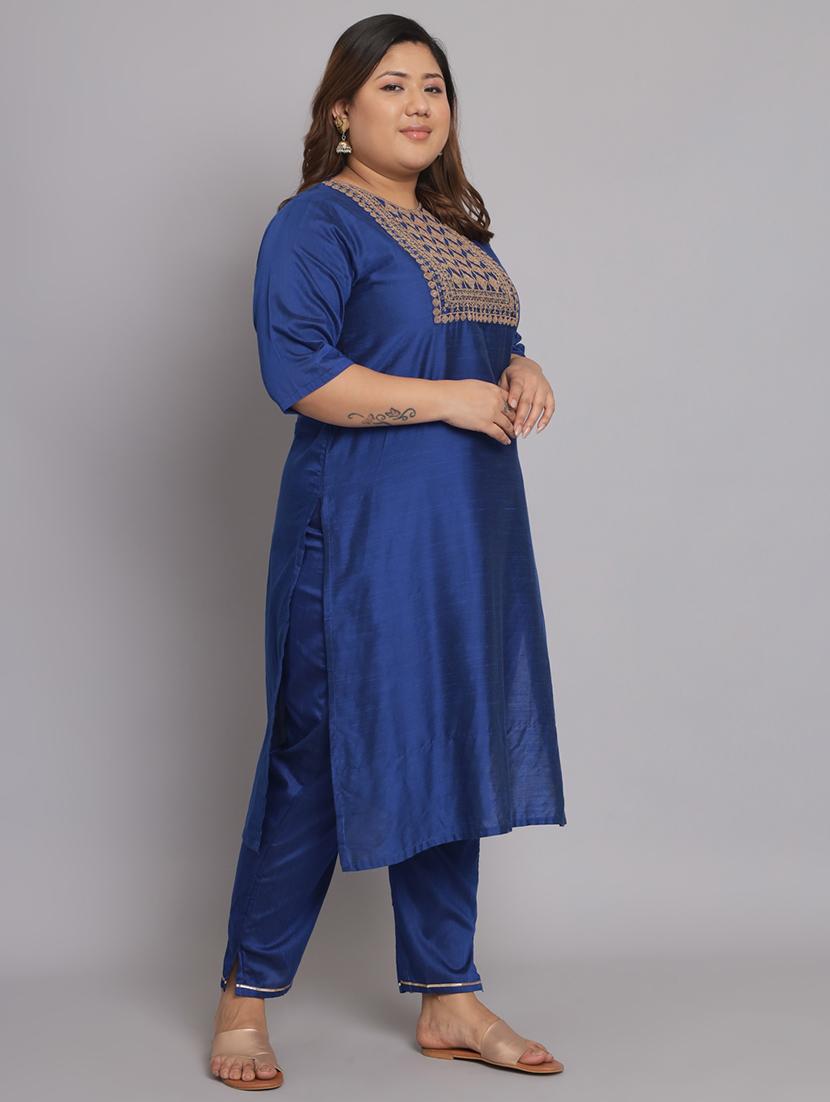embroidered kurta pant set with dupatta - 20194474 - Standard Image - 2