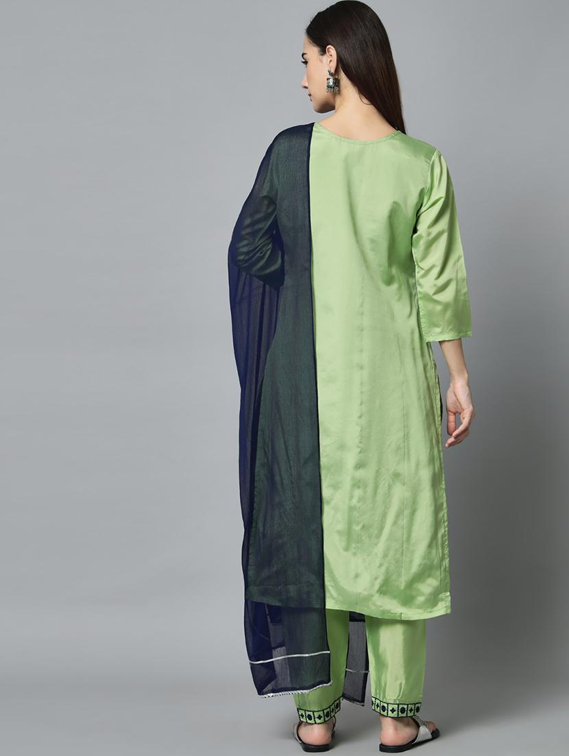 embroidered kurta pant set with dupatta - 20194541 - Standard Image - 2