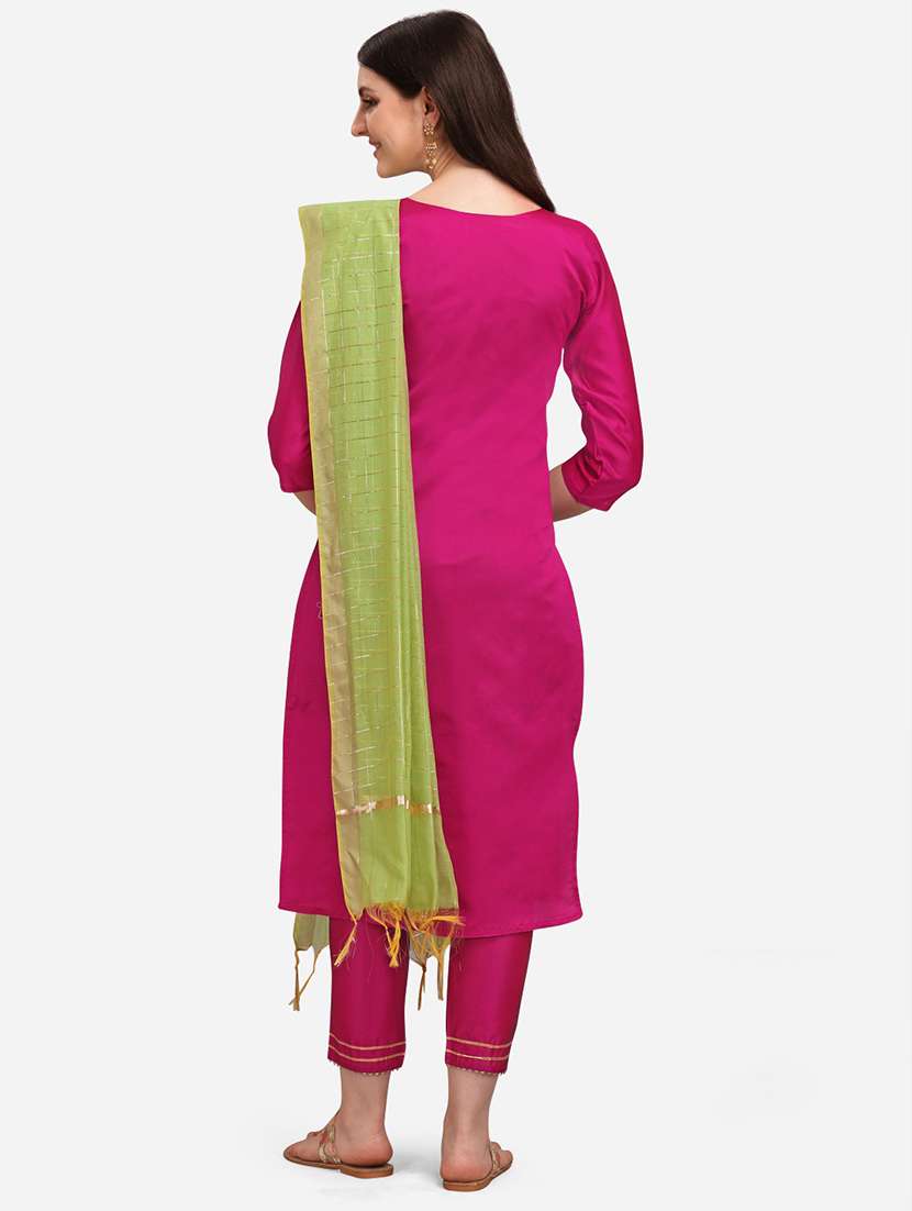 self design kurta pant set with dupatta - 20194566 - Standard Image - 2