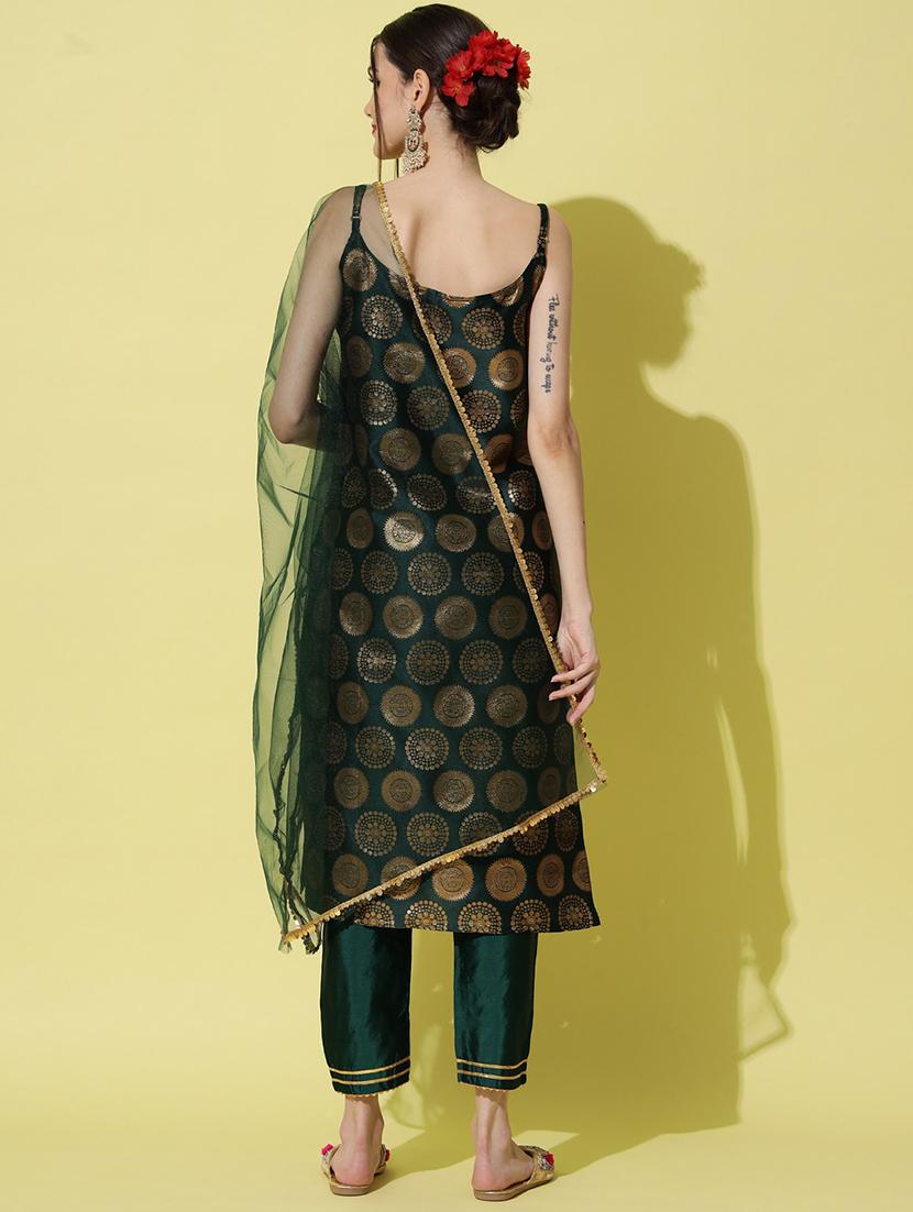 self design kurta pant set with dupatta - 20195159 - Standard Image - 2