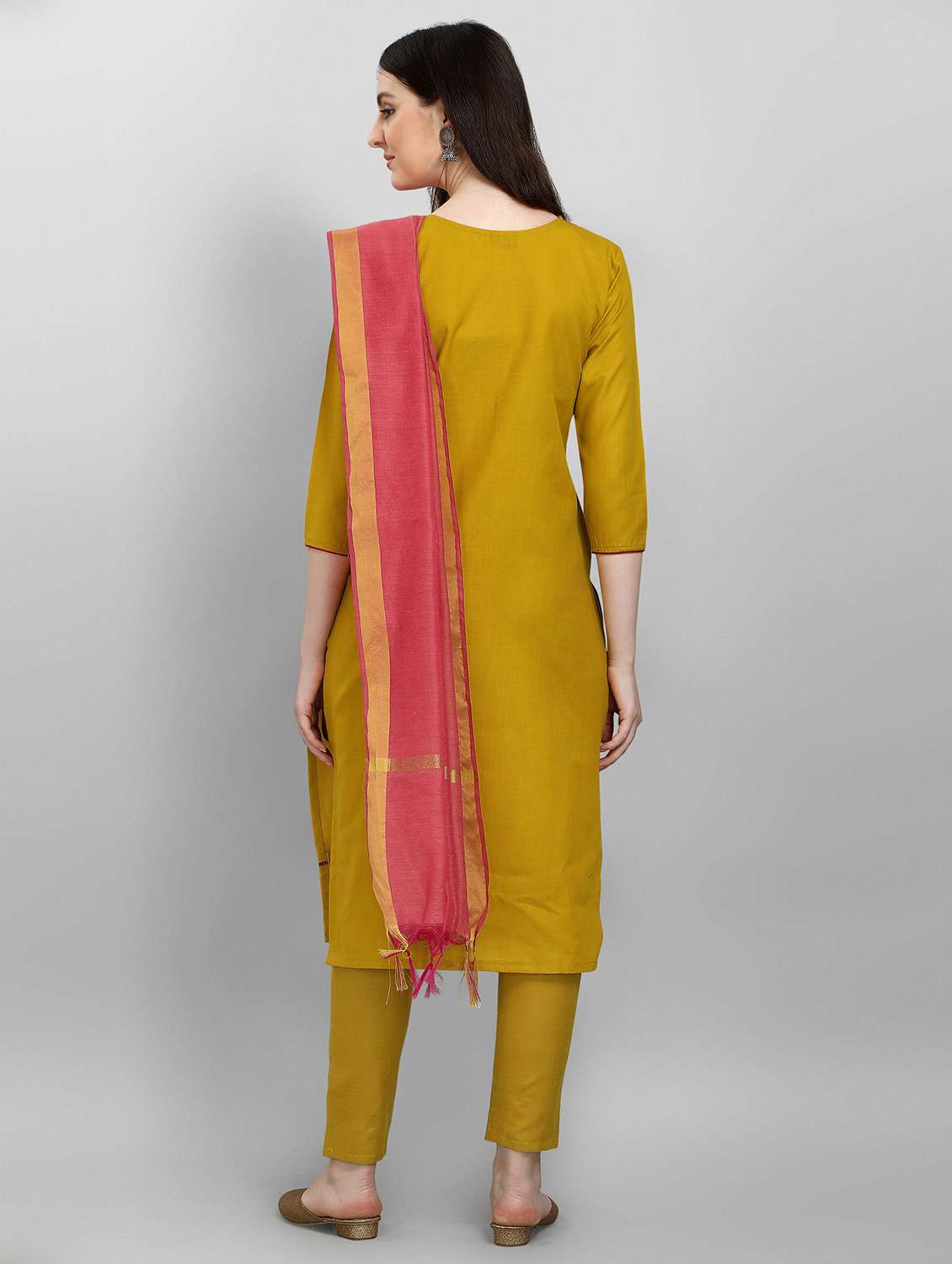 embroidered kurta pant set with dupatta - 20195204 - Standard Image - 2