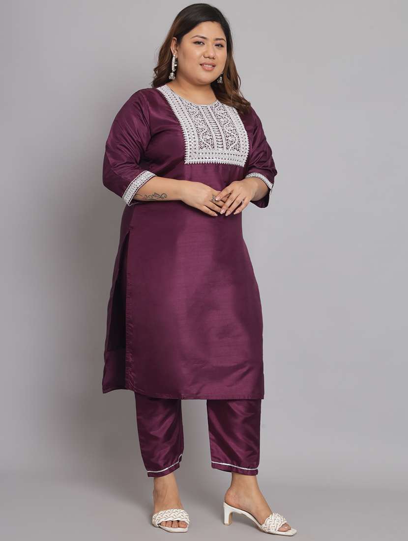 embroidered kurta pant set with dupatta - 20195208 - Standard Image - 2