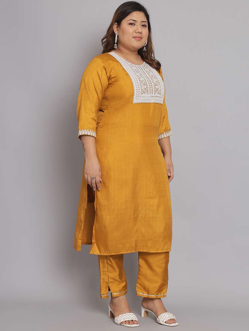 embroidered kurta pant set with dupatta   - 20195209 -  Standard Image - 2