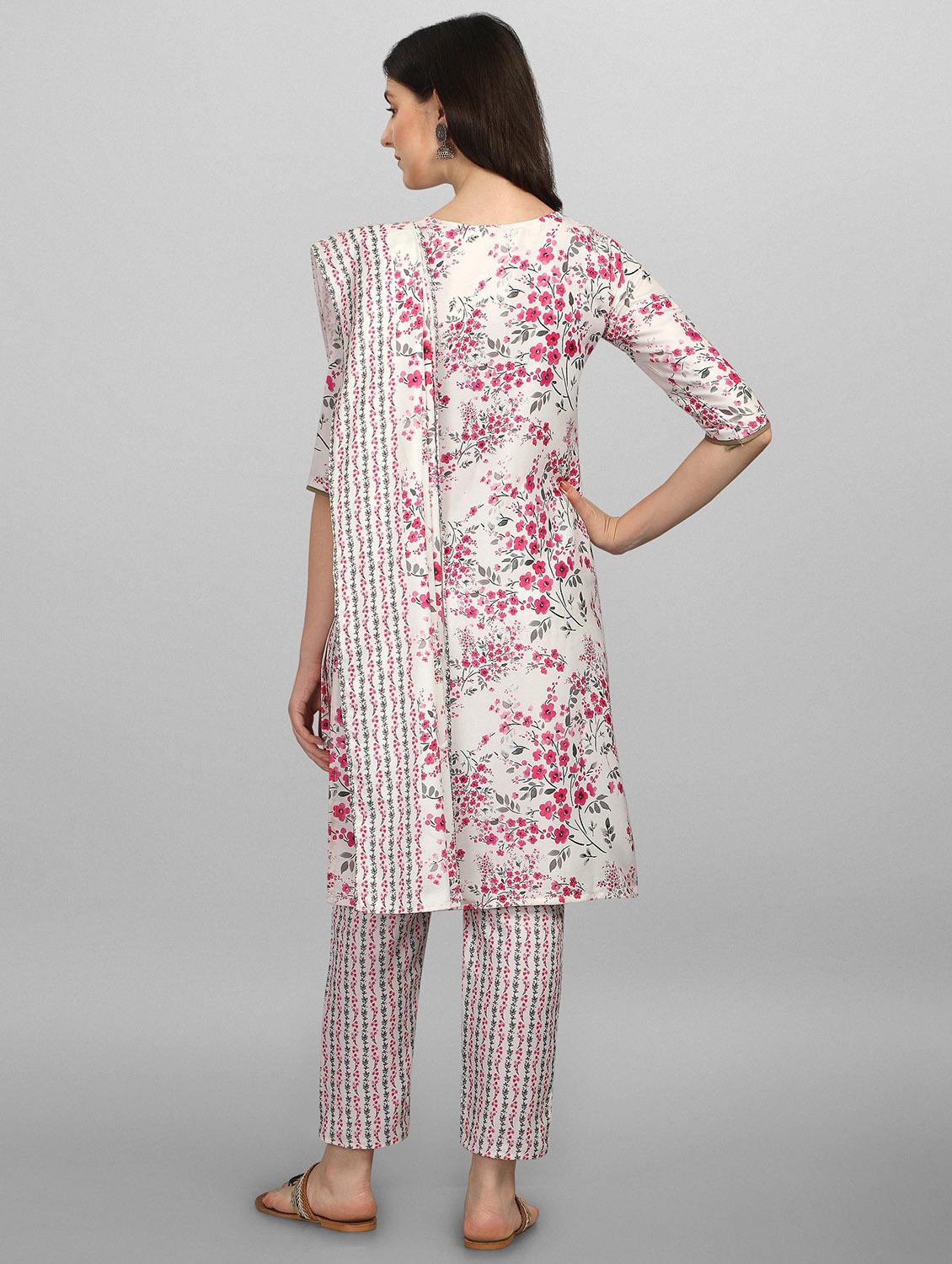 printed kurta pant set with dupatta - 20195217 - Standard Image - 2