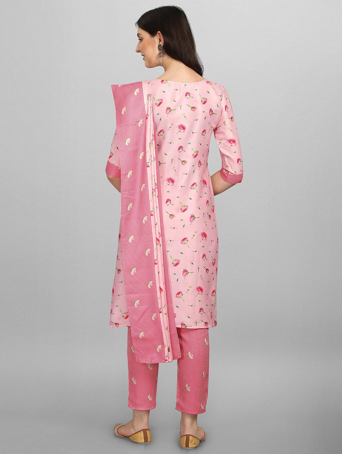 printed kurta pant set with dupatta - 20195218 - Standard Image - 2