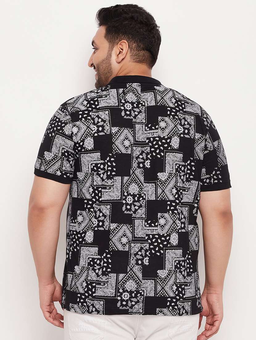 polo neck printed polo t-shirt - 20195393 -  Standard Image - 2