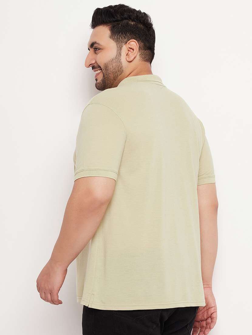 polo neck solid polo t-shirt - 20195417 -  Standard Image - 2