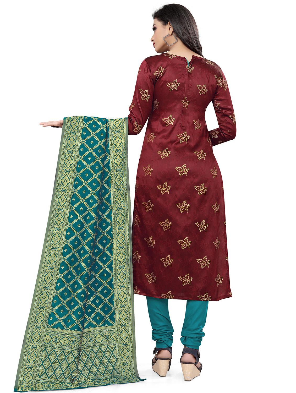 self design unstitched suit set - 20196201 - Standard Image - 2