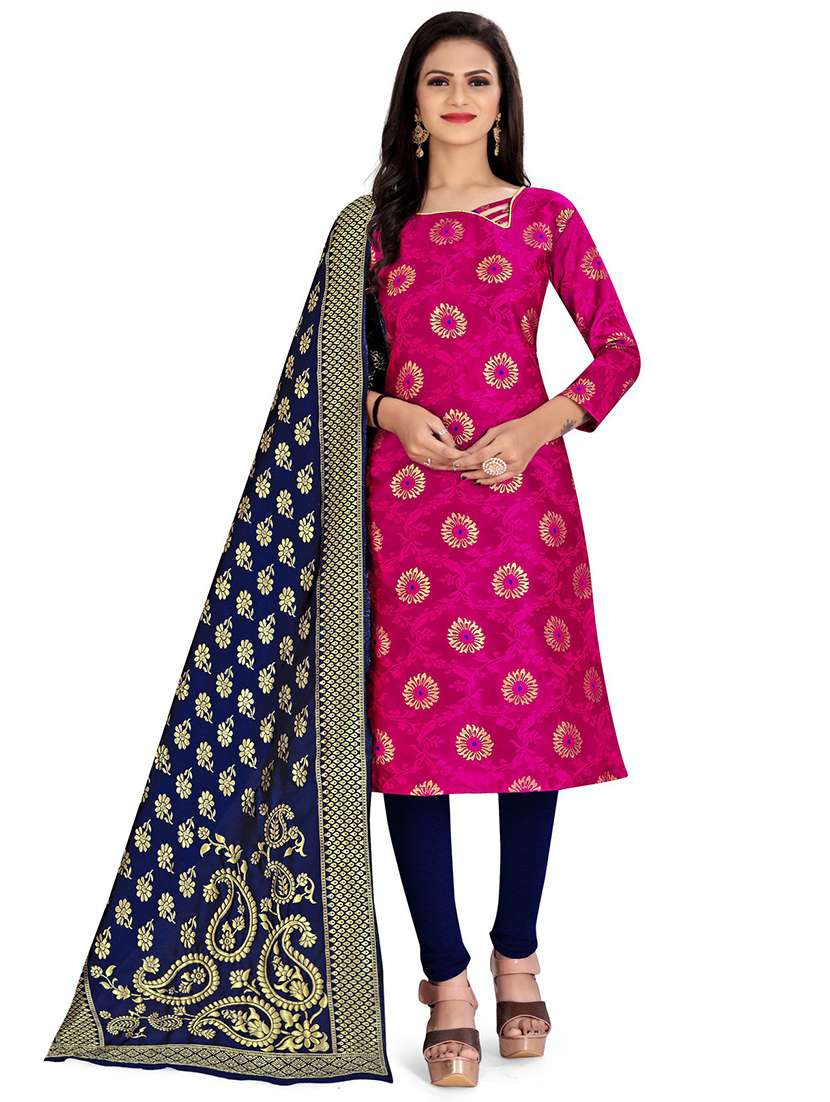 self design unstitched suit set 