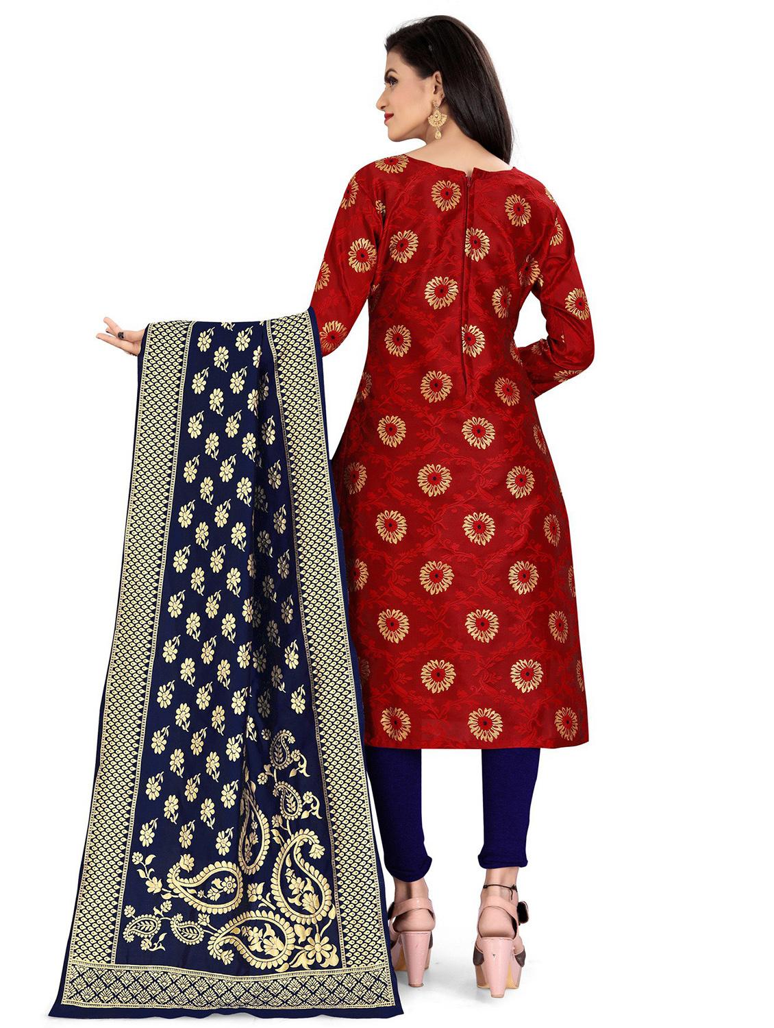 self design unstitched suit set - 20196334 - Standard Image - 2