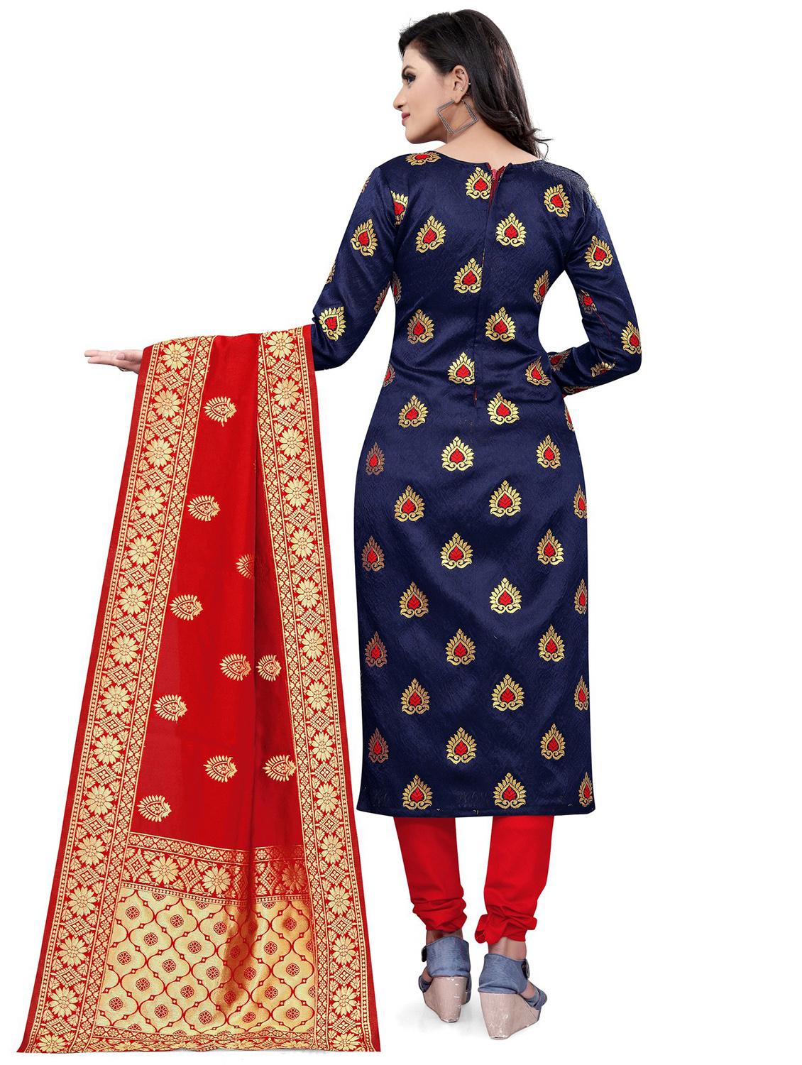 self design unstitched suit set - 20196335 - Standard Image - 2