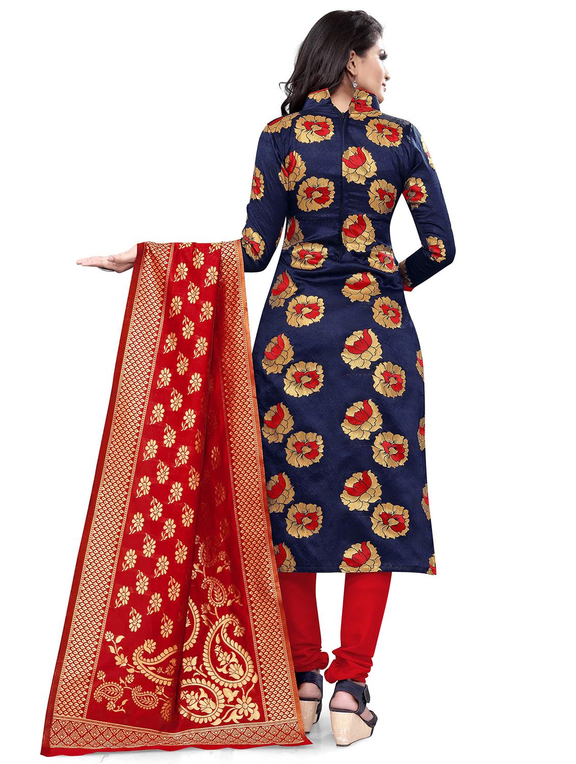 self design unstitched suit set - 20196341 - Standard Image - 2