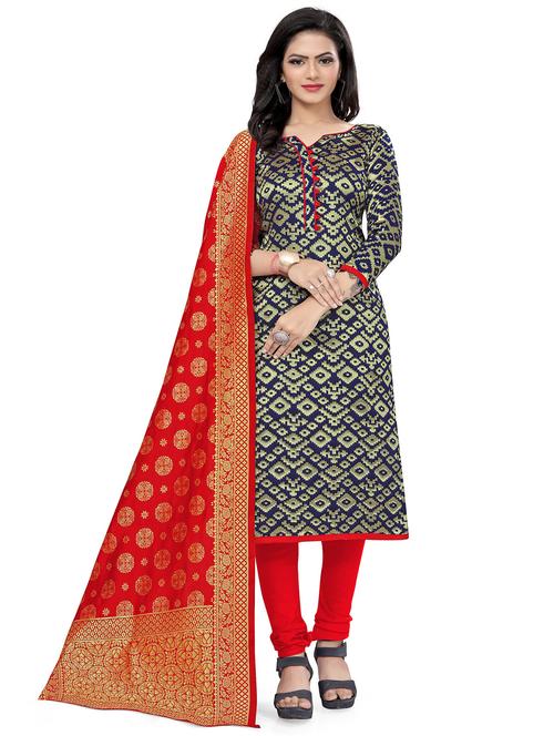 self design unstitched suit set  - 20196344 -  Standard Image - 0