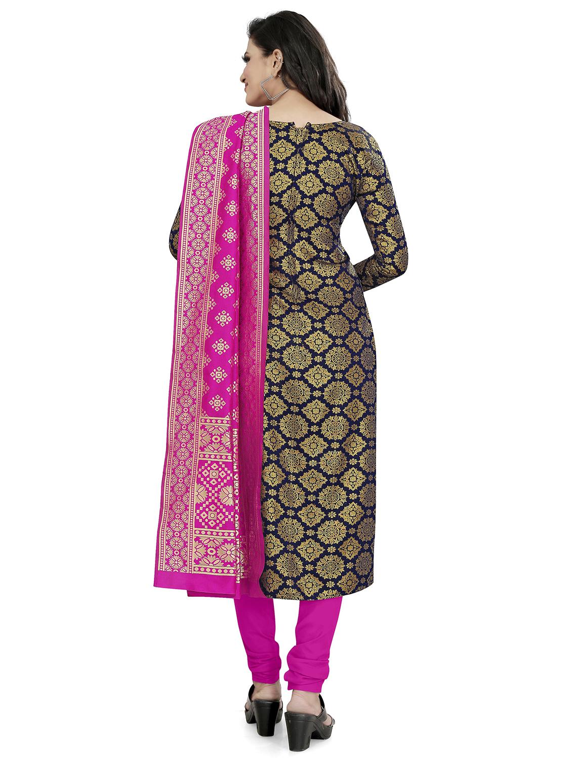 self design unstitched suit set - 20196346 - Standard Image - 2