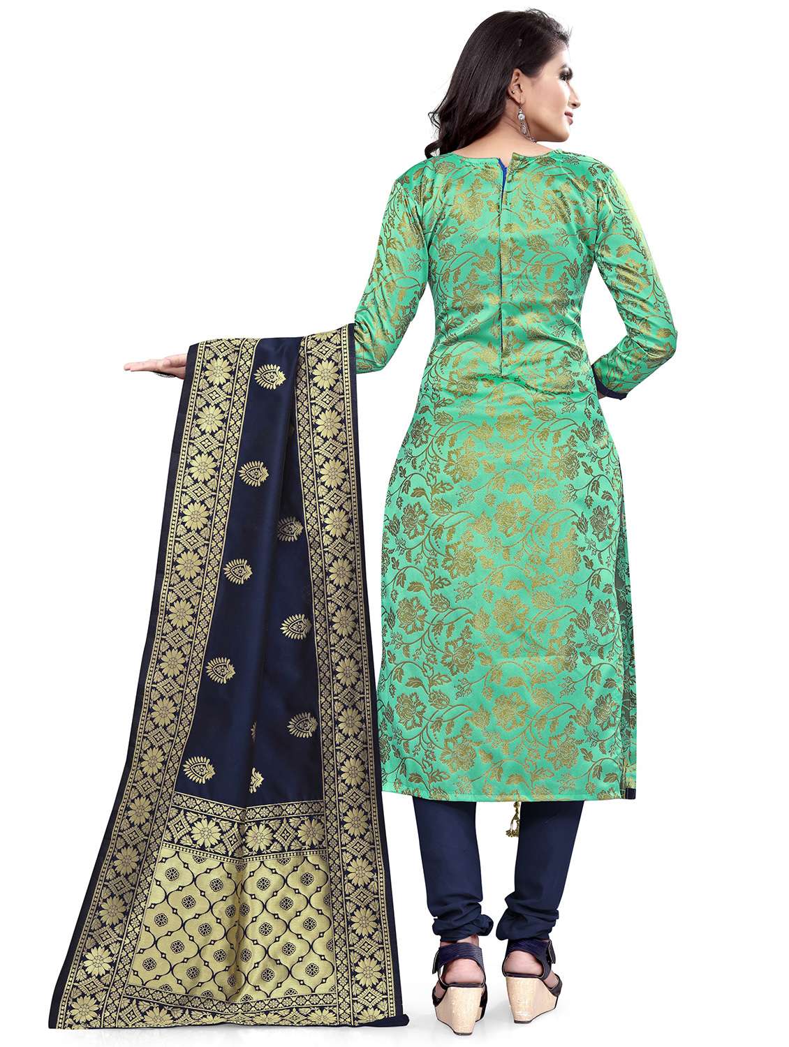 self design unstitched suit set - 20196360 - Standard Image - 2