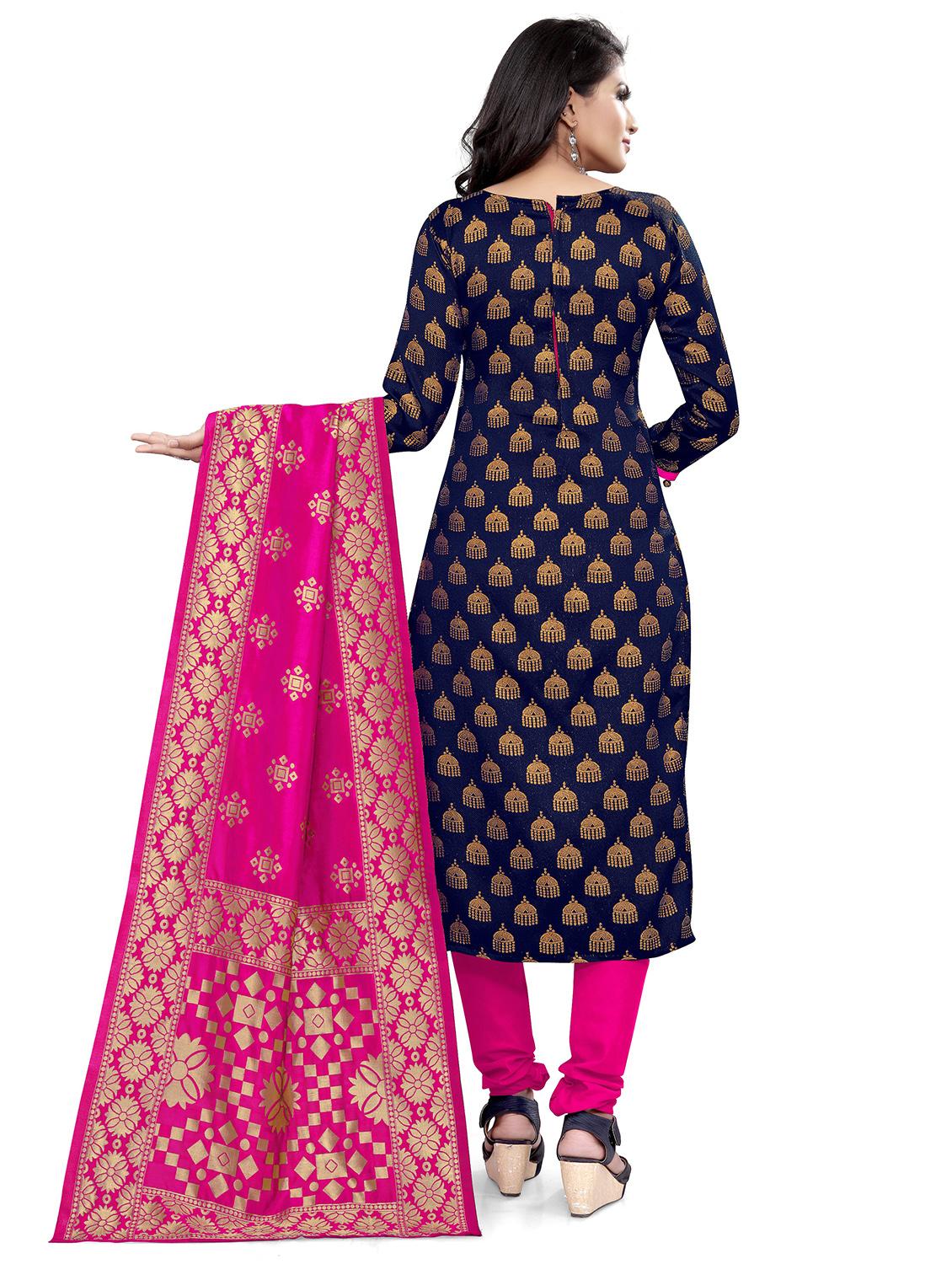 self design unstitched suit set - 20196405 - Standard Image - 2