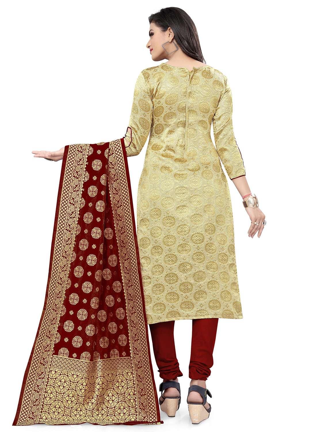 self design unstitched suit set  - 20196411 -  Standard Image - 2