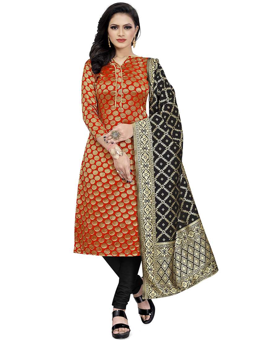 self design unstitched suit set 