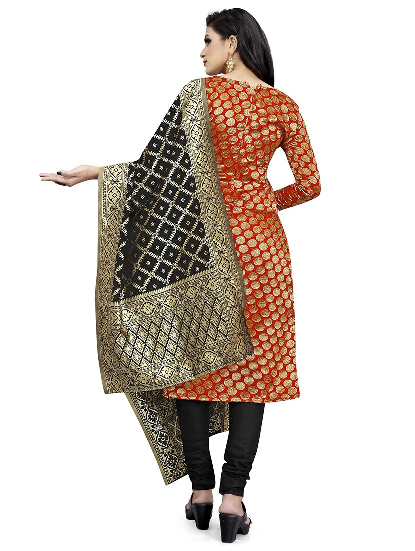 self design unstitched suit set - 20196434 - Standard Image - 2