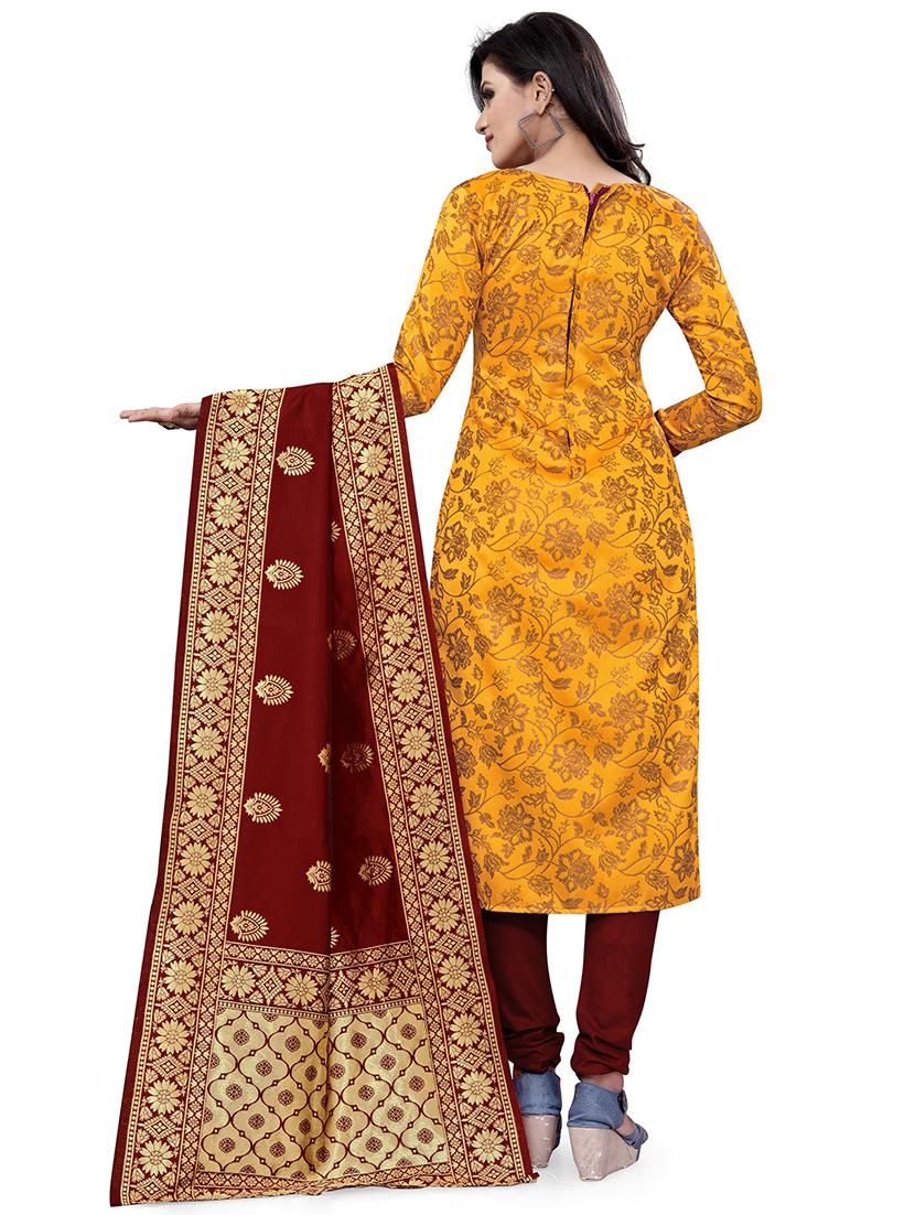 self design unstitched suit set - 20196529 - Standard Image - 2