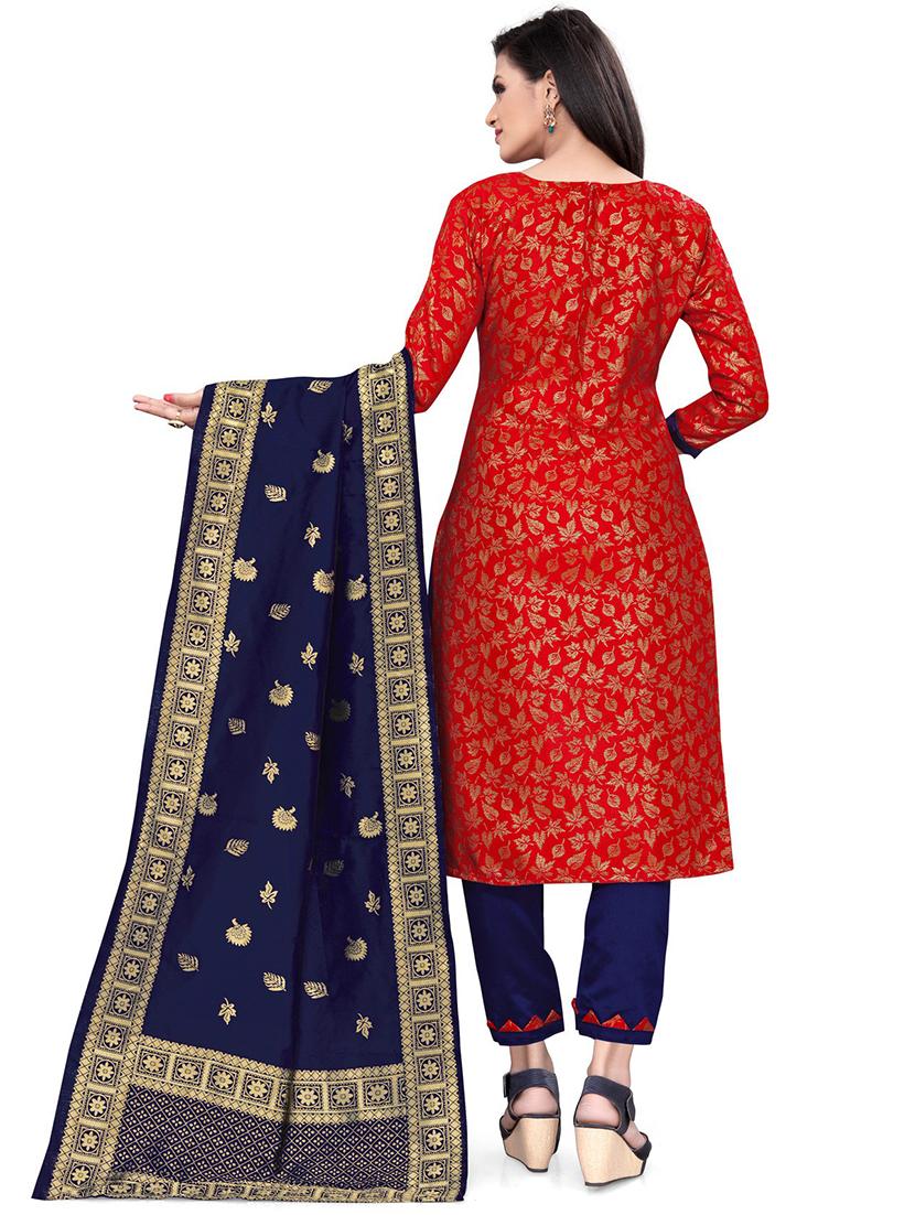 self design unstitched suit set - 20196551 - Standard Image - 2