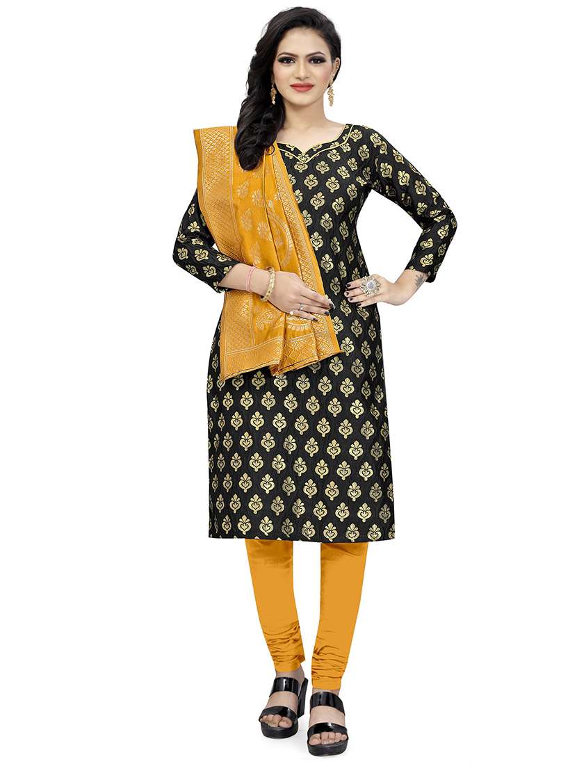 self design unstitched suit set 