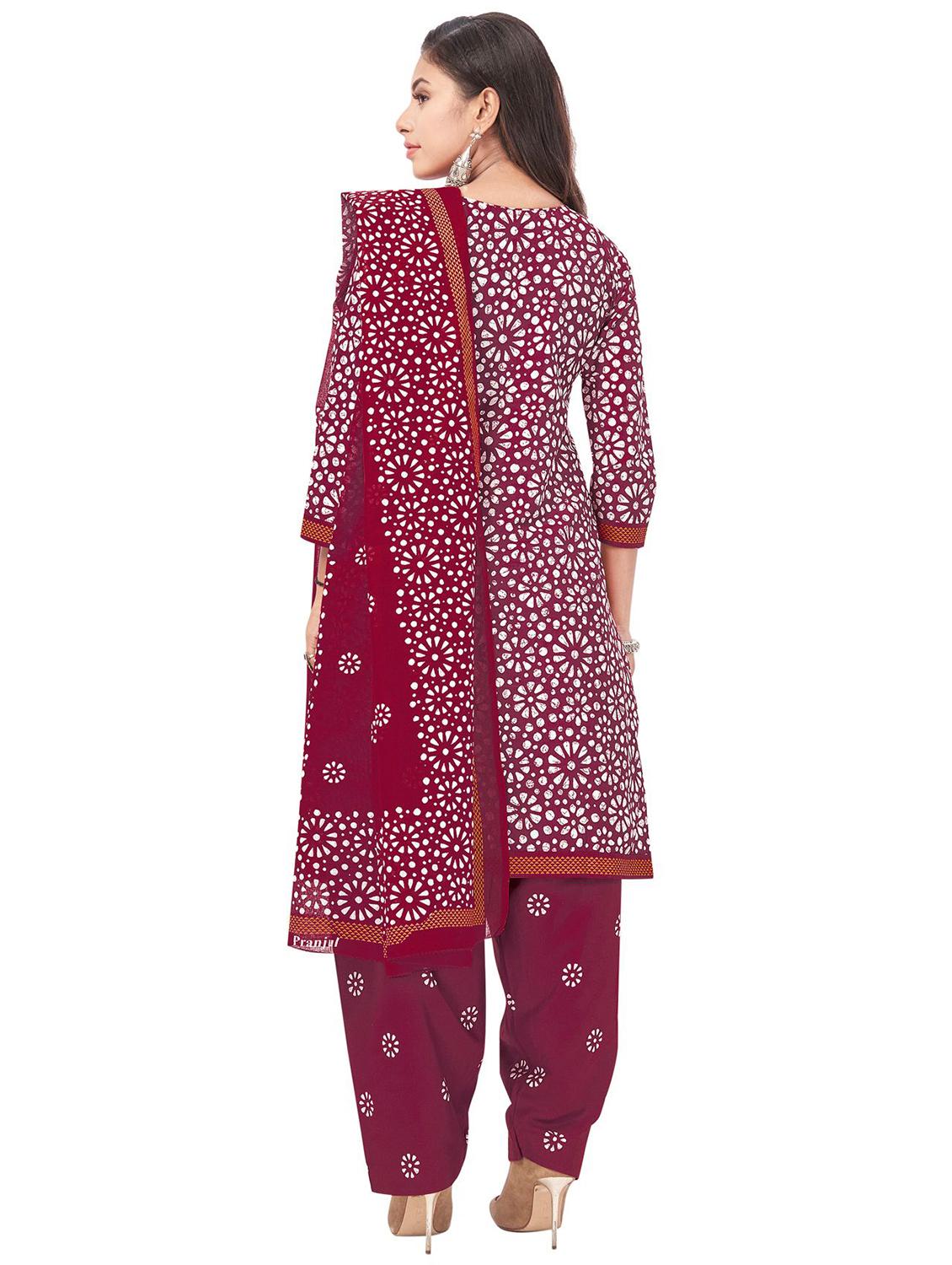 printed unstitched salwar suit set - 20196909 - Standard Image - 2