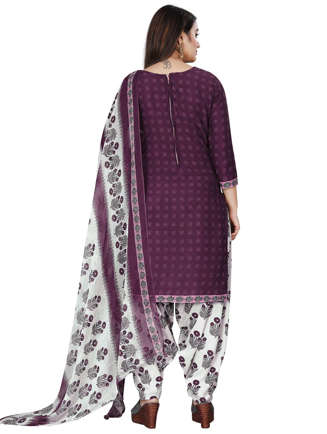 printed unstitched salwar suit set - 20196932 - Standard Image - 2