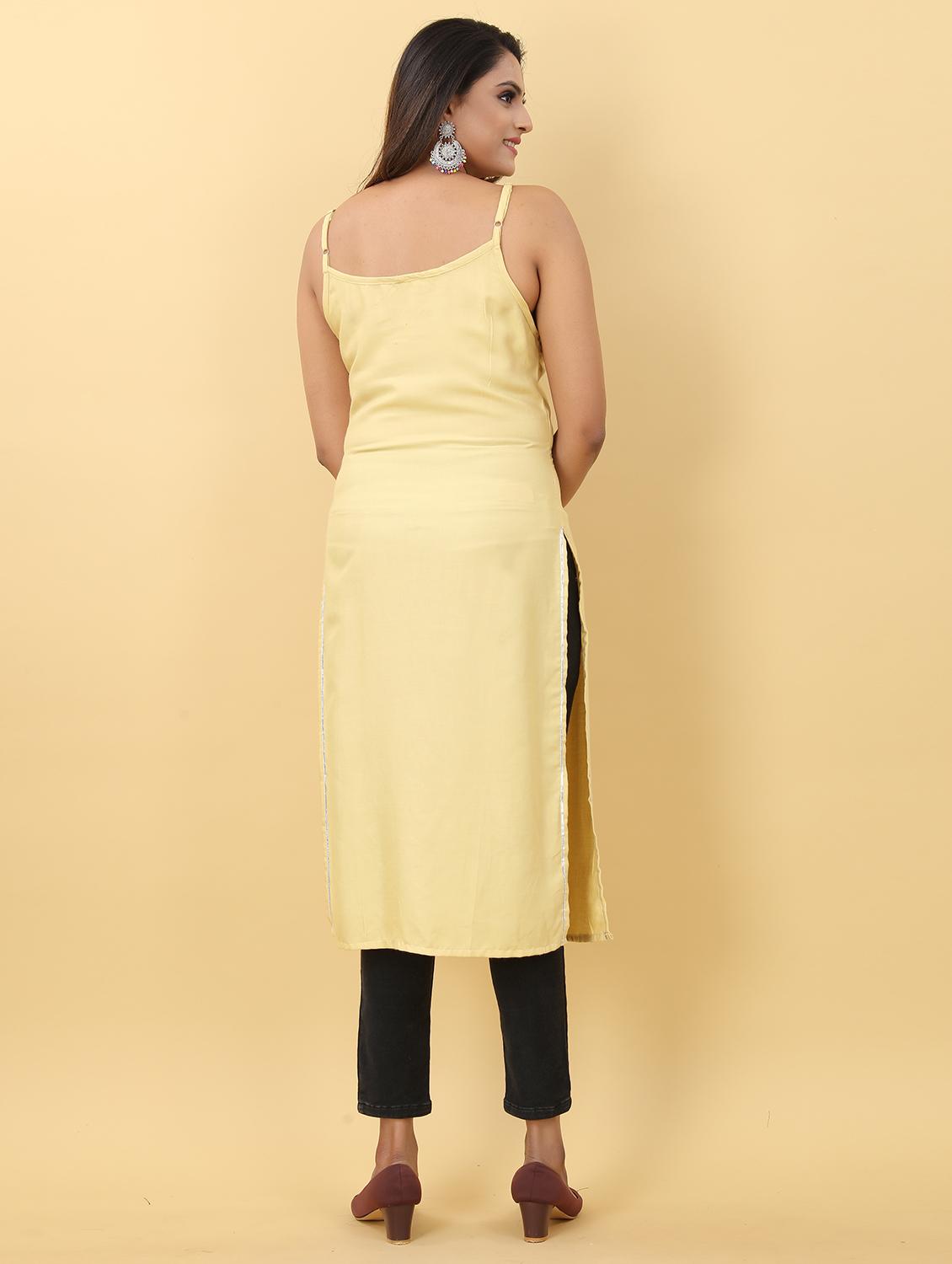 women's straight kurta - 20196938 - Standard Image - 2