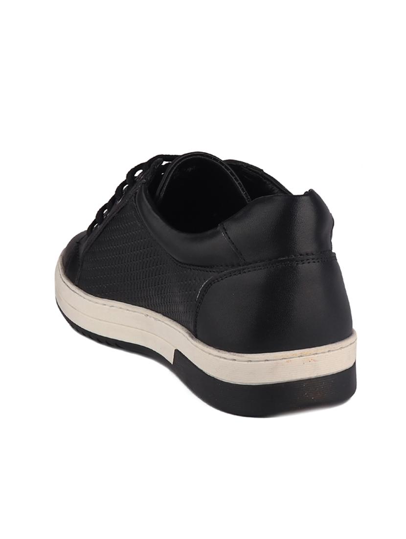 black leather lace up sneakers - 20198331 - Standard Image - 2