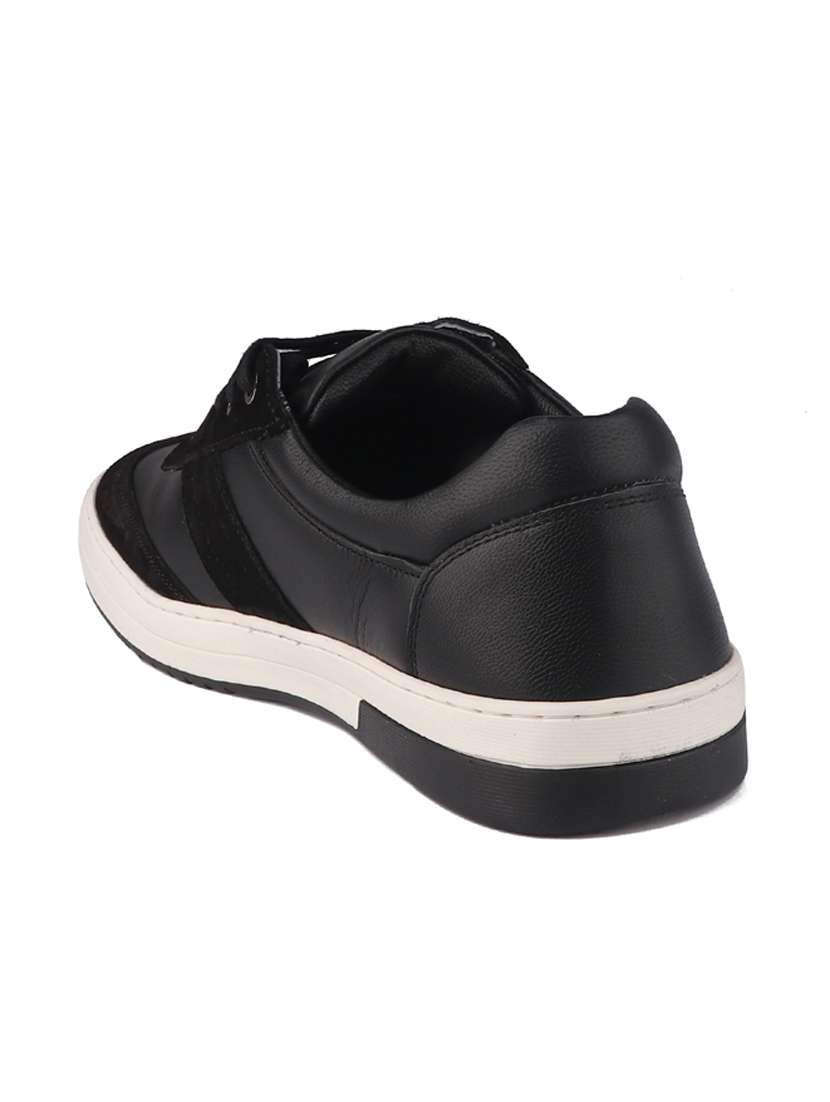 black leather lace up sneakers - 20198332 -  Standard Image - 2