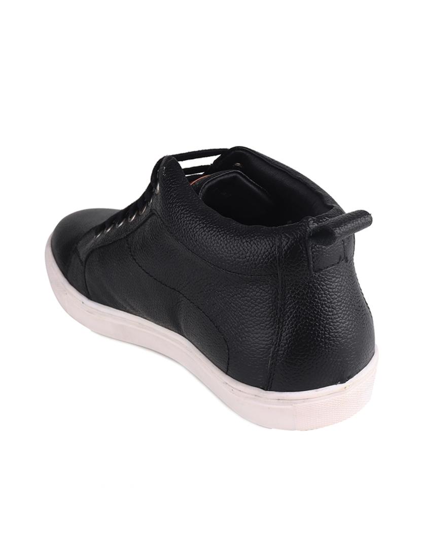 black leather lace up sneakers - 20198342 - Standard Image - 2