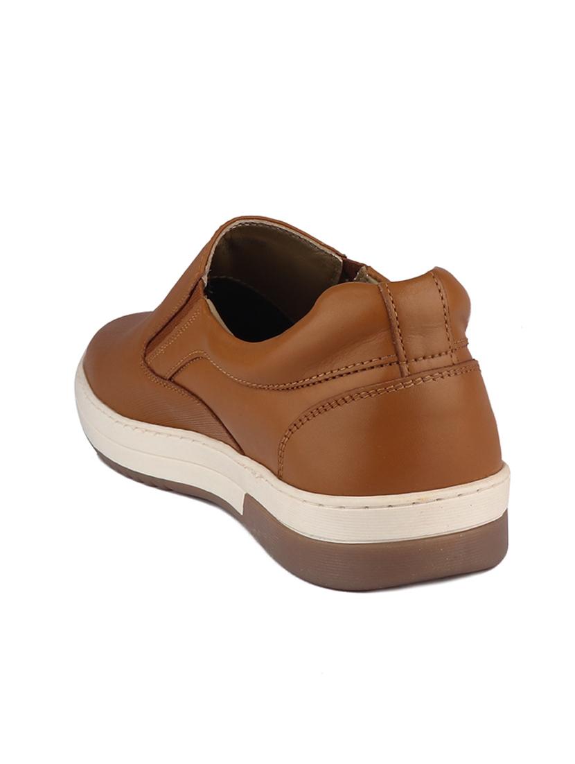 tan leather slip on sneakers - 20198365 - Standard Image - 2