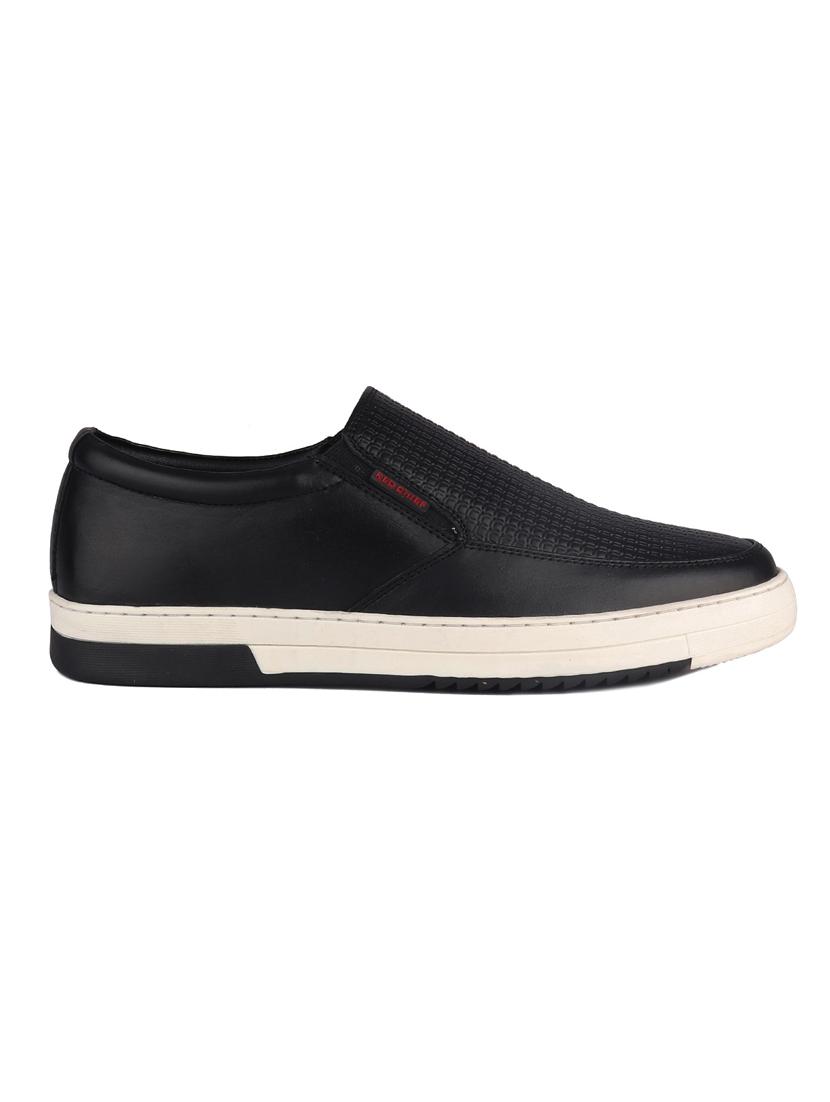 black leather slip on sneakers - 20198366 - Standard Image - 2