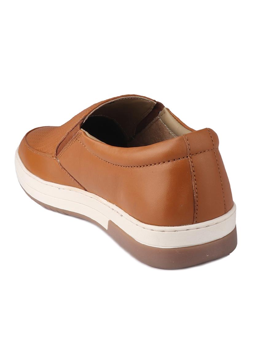 tan leather slip on sneakers - 20198367 - Standard Image - 2