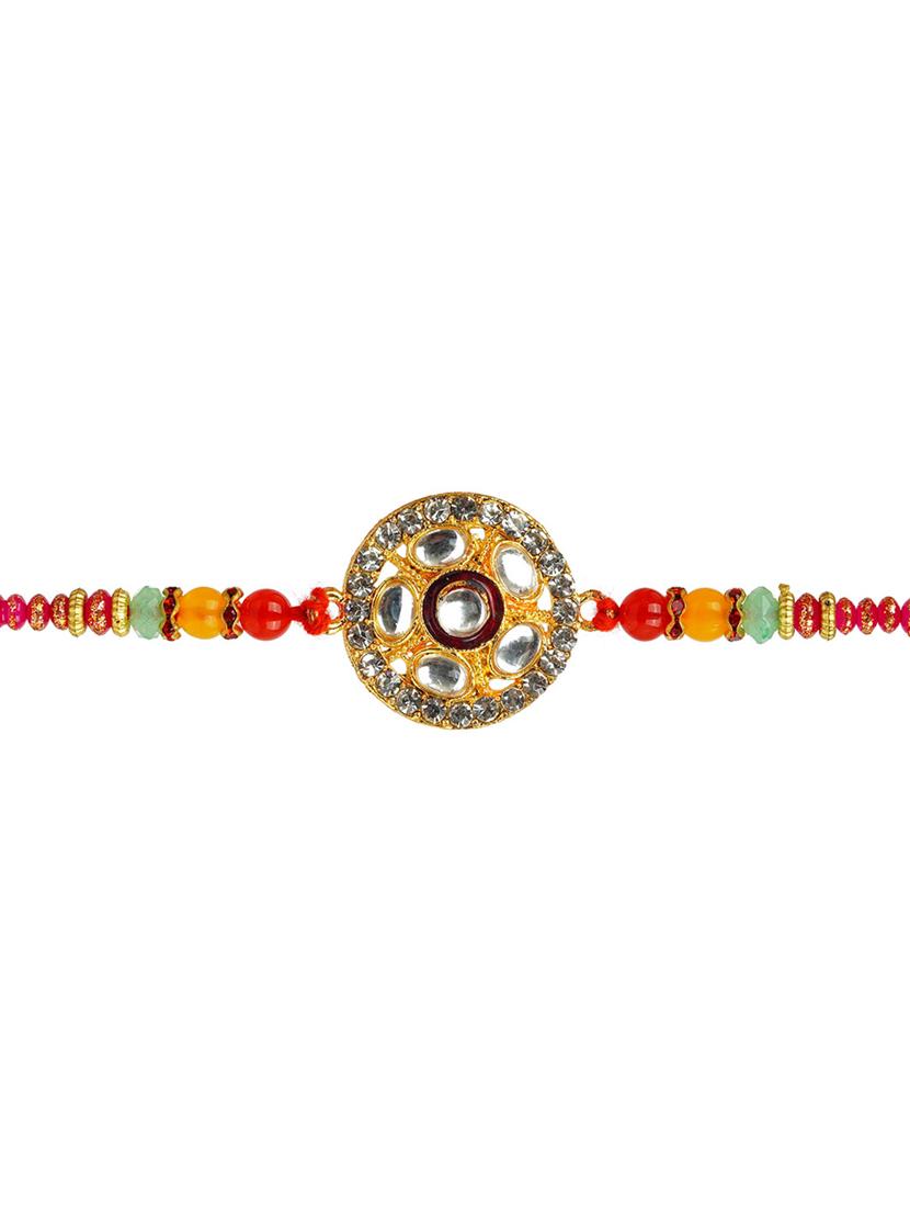 crazy corner set of 2 beads detailed rakhi - 20203527 - Standard Image - 2